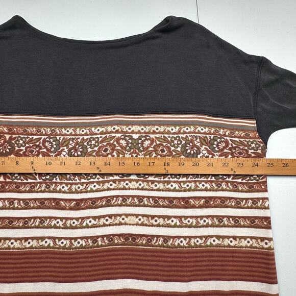 Free People Dress Women Small Cream Floral Steppin Out Tunic Oversize Beach Boho - Picture 12 of 15